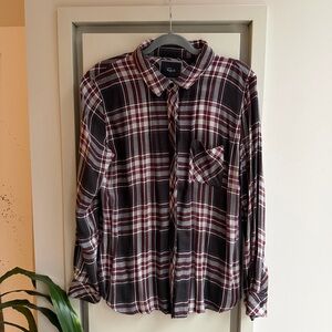 Rails Women’s Plaid Shirt - Burgundy and White